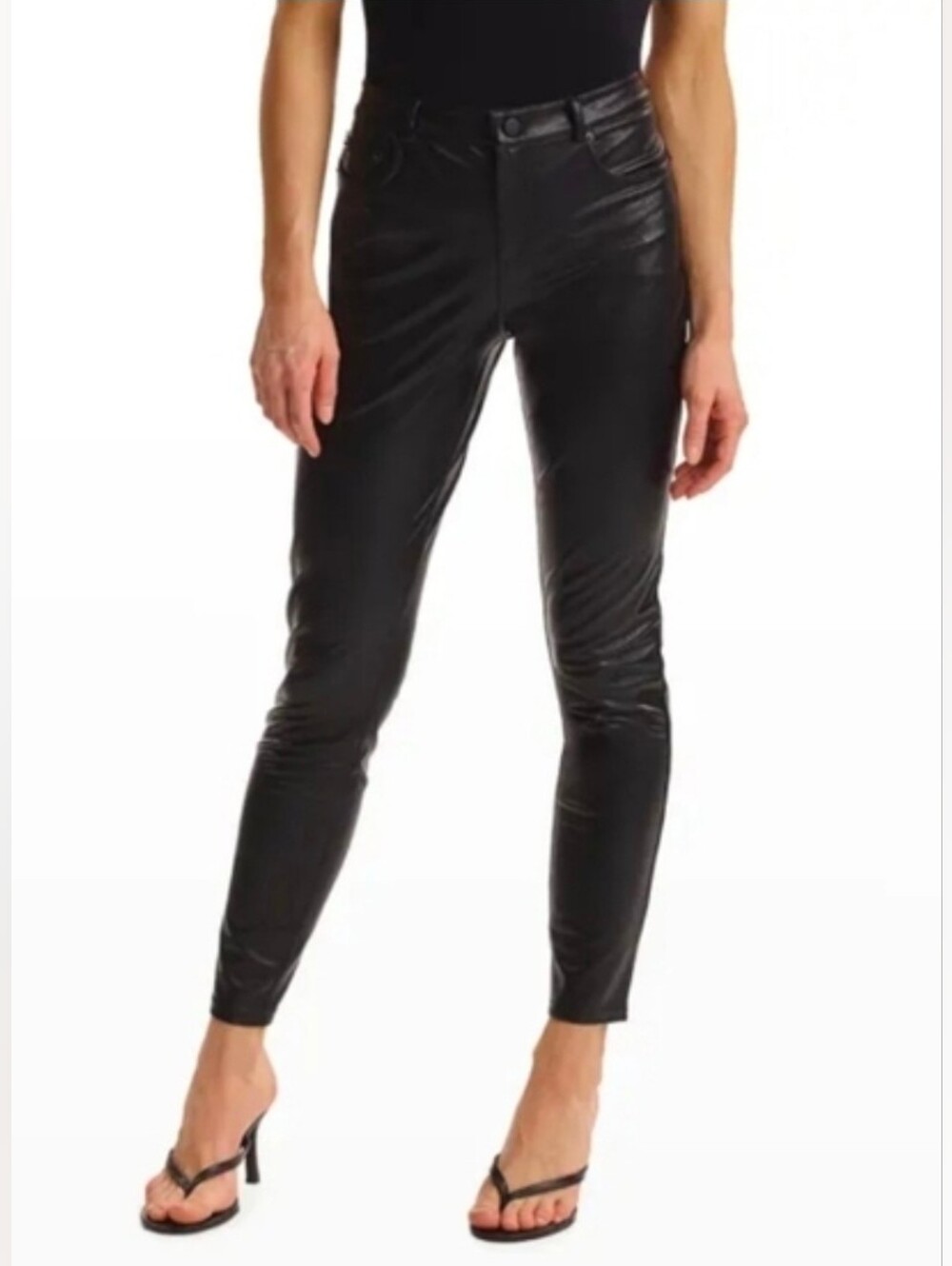 ❤️NWOT! COMMANDO VEGAN LEATHER HIGH RISE SKINNY ANKLE PANTS, SMALL